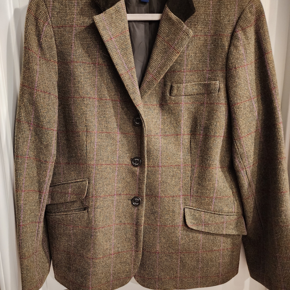 Chaps Tan Plaid Women's Blazer